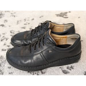 Finn Comfort Dijon Black Leather Lace Shoes‎ Men's 7.5UK